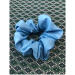 Retro Fabric Scrunchie - 80's Blue Parachute Silk - Hand Made - Suitable for BIG HAIR