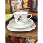 ANTIQUE 1930 Zeh Scherzer Kookaburra Tea Cup Trio - Bavaria
