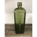 VINTAGE Udolpho Wolfe's Aromatic Schnapps Schiedam Bottle - Green