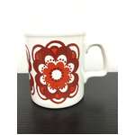 RETRO 1970's Staffordshire Potteries Ltd Mug - Red Floral 