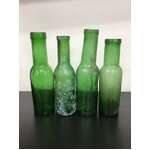 VINTAGE Green Glass Bottles - Lot of 4