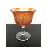 VINTAGE Fenton Carnival Marigold Rib & Holly - Drinking Glass or Footed Bowl 