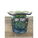 FENTON Sapphire Blue Carnival Glass Seacoast Spittoon 1985 - Limited Edition Club Souvenir