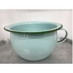 VINTAGE Enamel Chamber Pot Potty | Two Tone Green 