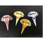 VINTAGE Ceramic Food Labels - Lot of 4 - Hand Painted 