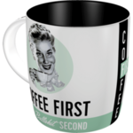 Coffee First Your Bullshit Second - Coffee Cup - Retro