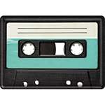 Retro Cassette Tape Metal Postcard - Nostalgic Art