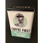 Coffee Storage Tin - Coffee First Your Bullsh*t Second - 3L - Nostalgic Art 
