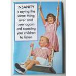 Insanity - Funny Fridge Magnet - Humour Retro