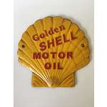 Shell Motor Oil - Cast Iron Yellow Clam Shell Sign