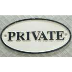 Private Sign | Cast Iron | Vintage Style Wall Plaque