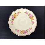 VINTAGE J&G Meakin Sol Saucer - 14 cm Diameter - Yellow & Pink Roses 