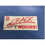 VINTAGE WA Ag Department Crack Down On Worms! Sticker 