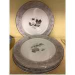 Vintage Star China Japan Set of 4 Dinner Plates - Hand Painted Fuji