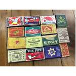 VINTAGE Matchboxes w Label x 15 - Mixed Lot World Wide