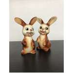 VINTAGE 1960's Goebel Bunny Rabbit Salt & Pepper Shakers - Kitschy