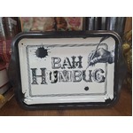 Retro Style Tin Try - Bah Humbug - Christmas Plate