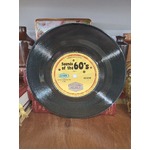 Retro Vinyl Record Sounds of the 60s Tin Dinner Plate 26 cm