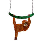 Hold On Louie Orangutan Necklace - Erstwilder - Endangered Animals