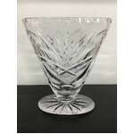 VINTAGE Crystal Vase - Oval Base - 15.5 cm Tall 