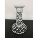 VINTAGE Lead Crystal Candlestick Holder - 15 cm Tall 