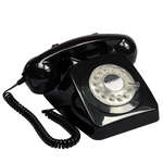 Retro Telephone - Rotary Dialling - New - GPO - Black