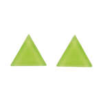 Triangle Stud Earrings - Erstwilder - Bubble Resin - Green