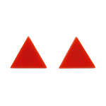 Triangle Stud Earrings - Erstwilder - Solid Resin - Orange
