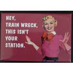 Train Wreck | Fridge Magnet | 8 x 5.5 cm