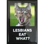 Lesbians Eat What? | Funny Fridge Magnet | Retro Humour | 8 x 5.5 cm