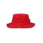 Terry Towelling Bucket Hat | Red | Size M | Wide Brim | Unisex Beach Style | Australian Design