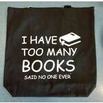 Book Tote Bag - Bibliophile - Too Many