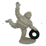 Small Michelin Man Statue - Running - Cast Iron - 9 cm Tall