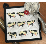 Cows Pot Holder - Cream & Black
