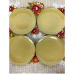 VINTAGE Yellow Melamine Side Plates - Lot of 4