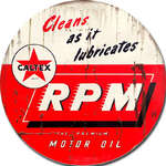 RPM Caltex Tin Sign - Round