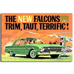 XL Ford Falcon Car Tin Sign - Retro