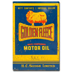 Golden Fleece Motor Oil Tin Sign - Retro