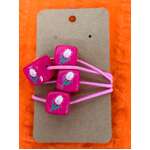 Retro Bobble Hair Ties - Pink Tulip Cubes