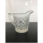 VINTAGE Depression Glass Creamer Jug - Crown Crystal Australia - Diamond & Fan