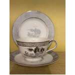 Vintage Star China Japan Teacup Trio - Silver Fuji