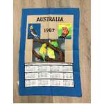 VINTAGE Calendar Tea Towel 1987 - Australia - Birds 
