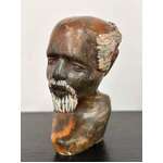 Vintage African Carved Bust - Stone - Male Elder