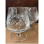 VINTAGE Edinburgh? Crystal Brandy Snifters Pair - Embassy