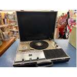 VINTAGE HMV Solid State 808 Portable Record Player in Case - H7-8P 