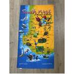 Souvenir Tea Towel - South West Western Australia w Map - Davric