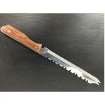 RETRO Sakana Japan Serrated Edge Knife - Wooden Handle - Frozen Meat 