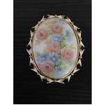 VINTAGE Arcansas 904 Elizabeth Reimer Pendant Brooch - Floral