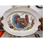 VINTAGE Turkey Thanksgiving Large Oval Platter - Made in Japan -  48 x 36 cm
