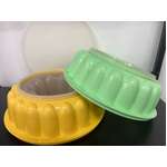 RETRO Jadeite Green & Yellow Jelly Moulds - Australia - 1 Lid